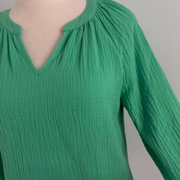 SOFT‎ SURROUNDINGS PETITE BLAINE GAUZE PULLOVER MINT LEAF SIZE PXS - Picture 2 of 8